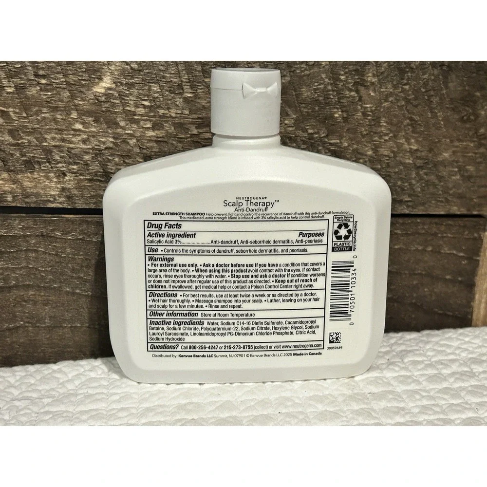 Neutrogena Scalp Therapy Anti-Dandruff Extra Strength‎ Shampoo, EXP 06/2027, NEW